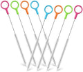 AONEZ 8 Pcs Straw Cleaner Brush Set with Color Hanging Loop