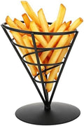 Alipis French Fries Stand Black Iron about 12.00X12.00X17.00cm/4.72X4.