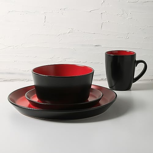 Stone Lain Albie Stoneware 16 Piece Modern Dinnerware Set, Kitchen
