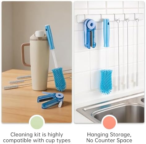 Water Bottle Cleaning Kit Compatible with Owala FreeSip Sway 32 oz