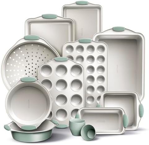 Country Kitchen Nonstick Stackable Bakeware Set - Durable, Easy Release Baking Set- 22 Pc. Includes Silicone Muffin Cups
