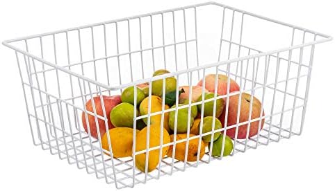 iPEGTOP Wire Storage Freezer Baskets, Set of 2 Large 15.4" Household