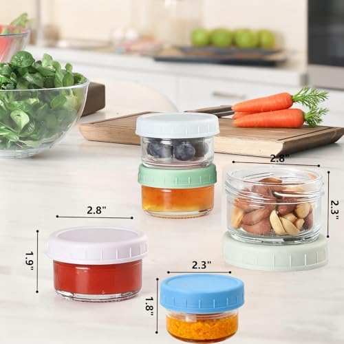 stablerice 3 Sizes of Salad Dressing Container To Go Glass Small