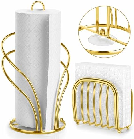 Paper Towel Holder Countertop, Stainless Steel Paper Towel Roll Holder