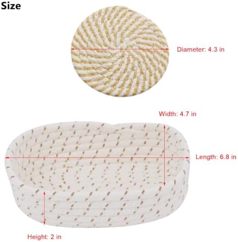 Coasters Set of 12 with Holder, Cotton Woven Absorbent Coasters for