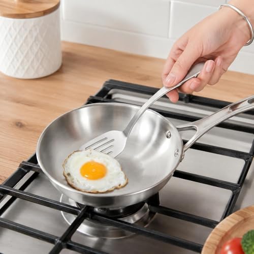 IMEEA 9.5-Inch Mini Slotted Turner Spatula SUS304 Stainless Steel