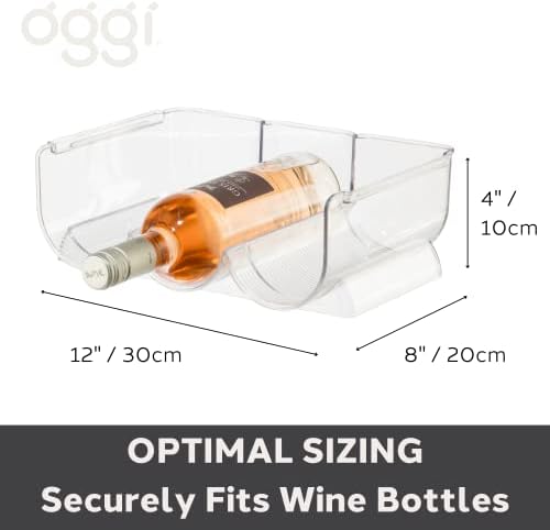 Oggi Bottle Rack for Wine, 6 Bottle Wine Storage - Stackable Wine