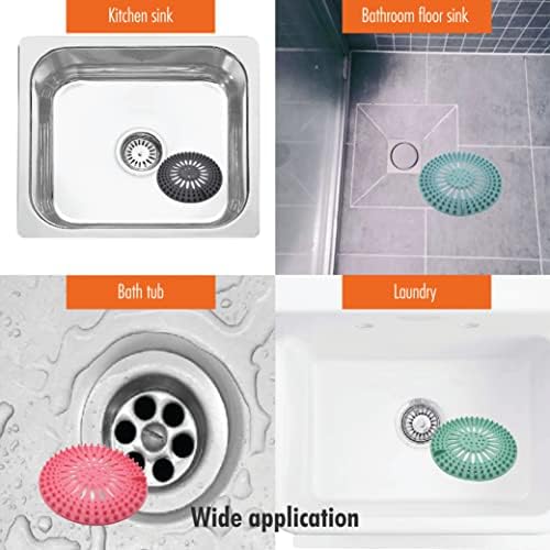 Gadgetime USA Hair Catcher & Drain Cover Set 7pcs - Silicone Hair