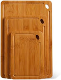 Garvee Multi-Size Bamboo Cutting Board Set with Deep Juice Grooves