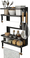 EASTTOWEST 4-Tier Magnetic Shelf for Refrigerator, Matte Black