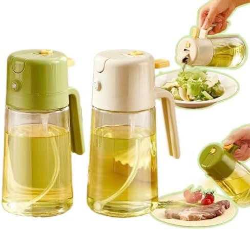 16oz/470ml Glass Olive Oil Sprayer, Green