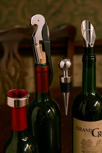 Wine Gift Box with Chess Set - Accessory Set with Wine Opener, Wine
