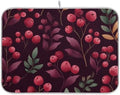 OTVEE Festive Berry Art Dish Drying Mat for Kitchen Counter Absorbent