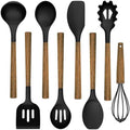 Umite Chef 8-Piece Silicone Utensils Set, Black