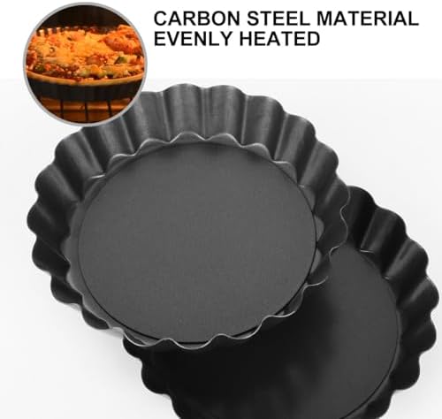 6pcs Non-stick round Chrysanthemum Pie Tart Pan Set 10cm with