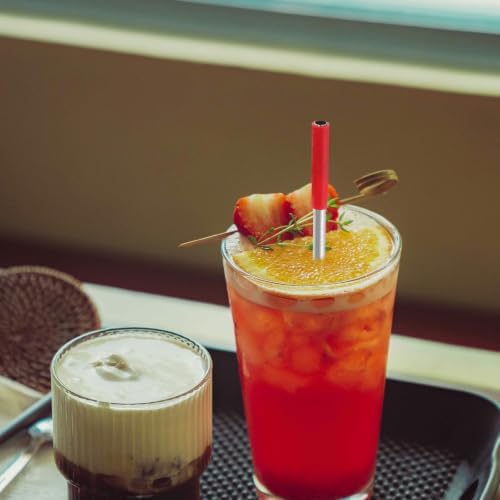 Reusable Stainless Steel Drinking Straws Set with Travel Bag and Brush