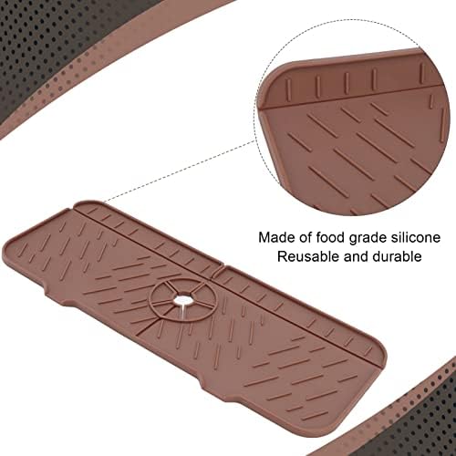 OUKENS Sponge Holder, Brown Silicone Washable Countertop Water