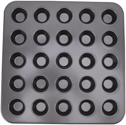 Luocute Nonstick Mini Muffin Pans, Carbon Steel 24 Cup Baking Pan for