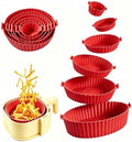 6-Piece Silicone Air Fryer Baking Tray Set
