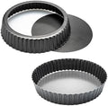11 x 2 Inches Deep Dish Tart Pan Set of 2, Nonstick Tall Tart Quiche