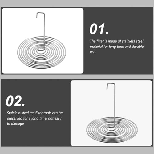 Luxshiny 20 pcs Stainless Steel Teapot Spout Strainers Tea Brew
