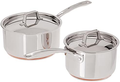 MIU France 10-Piece Copper Core Cookware Set, Silver