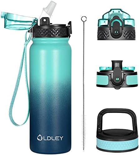 Oldley Insulated Water Bottle 20oz for Adults Kids Stainless Steel
