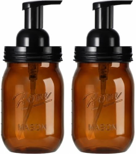 Amolliar Plastic Mason Jar Foaming Soap Dispenser Pump Lid