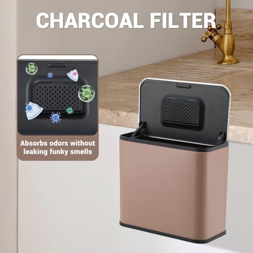 1.3 Gallon Hanging Trash Can with Lid