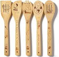 Winie Wooden Spoons for Cooking Set of 5, Pook Baking Kitchen