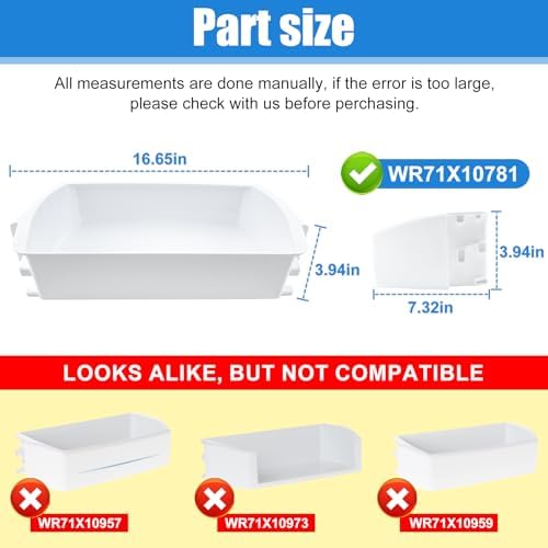 WR71X10781 Door Shelf Bin Compatible with ge, hotpoint Refrigerator