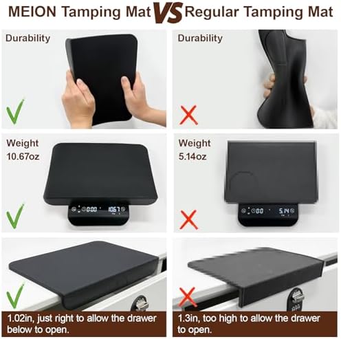 MEION Espresso Tamping mat, Coffee Espresso Tamper Mat, Food Grade