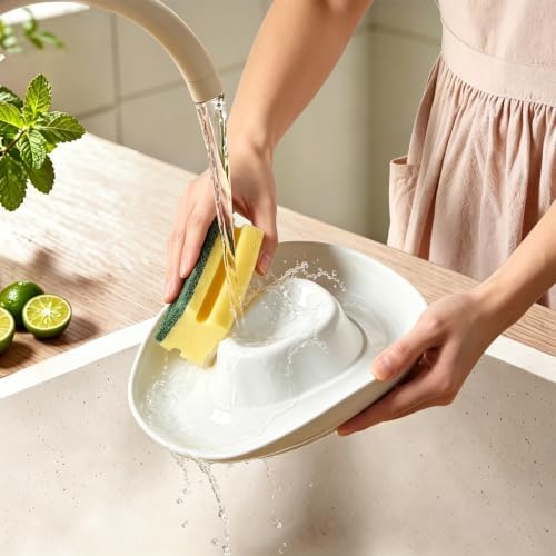 Ceramic Cowboy Hat Chip and Dip Serving Tray, 10 Inch White Porcelain