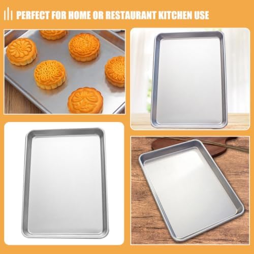 2pcs Rectangular Cake Baking Sheet Pan Aluminum Alloy Non-stick