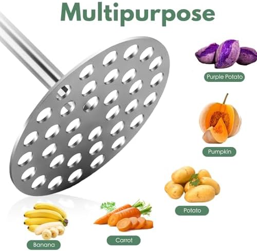 Stainless Steel Potato Masher - Heavy Duty Mashed Potato Maker