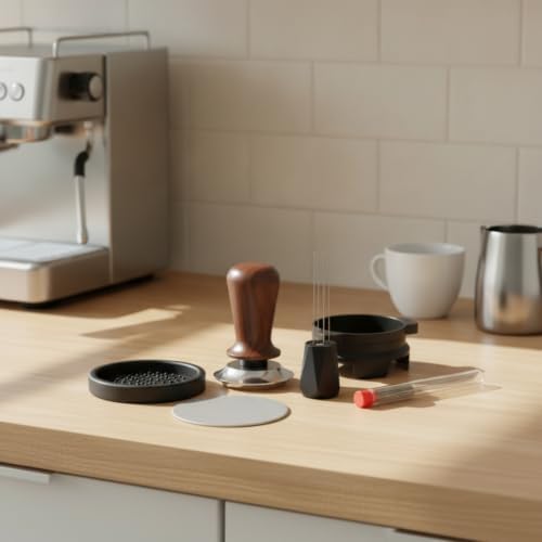 Generic 5 Pieces Coffee Pressing Device With Walnut Wood Handle And