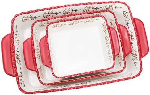 Coloch 3-Pack Ceramic Baking Dish Set