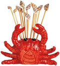 Mud Pie Red Ceramic Crab Toothpick Holder