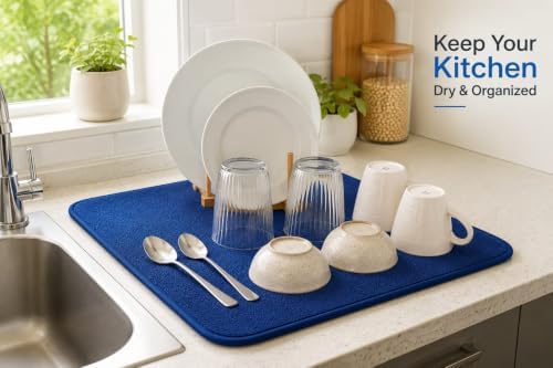 Dish Drying Mat for Kitchen Counter 15"x20" | Super Absorbent