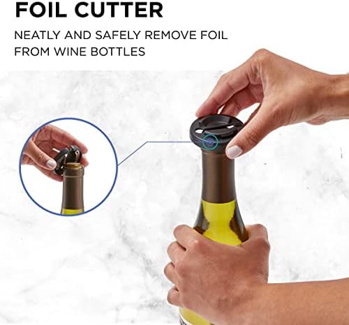 Ivation 6-Piece Wine Gift Set, Electric Opener, Aerator, Preserver