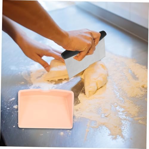 Stainless Steel Dough Cutter Set with Holder, Pink