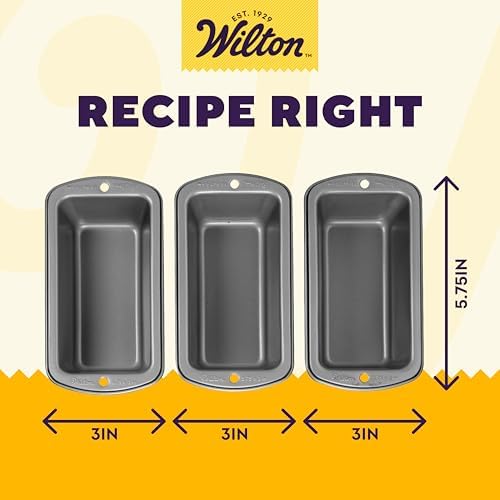 Wilton Recipe Right Loaf Pan for Baking, Mini Size, Single Cavity, Set