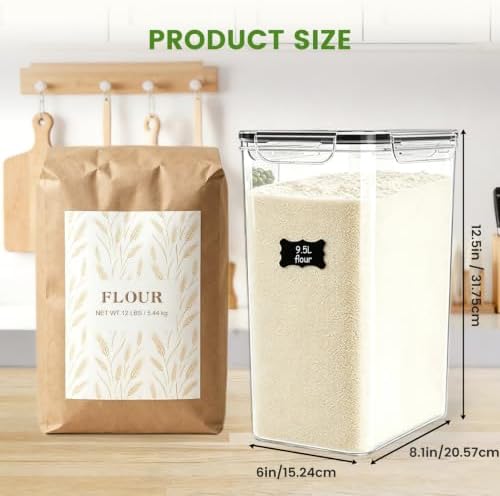 ALSO GO 2 PC Large Airtight Food Storage Containers with Lids, 9.5L