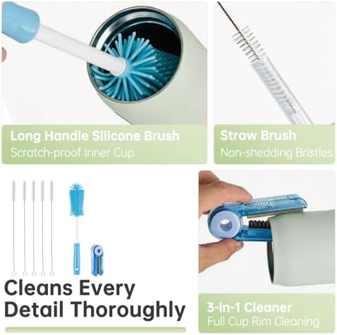 Water Bottle Cleaning Kit Compatible with Owala FreeSip Sway 32 oz