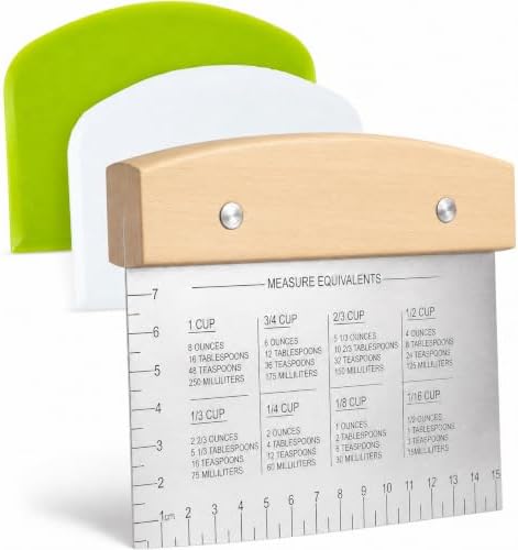 BOORIKA Dough Scraper & Bench Scraper Kitchen – Stainless Steel