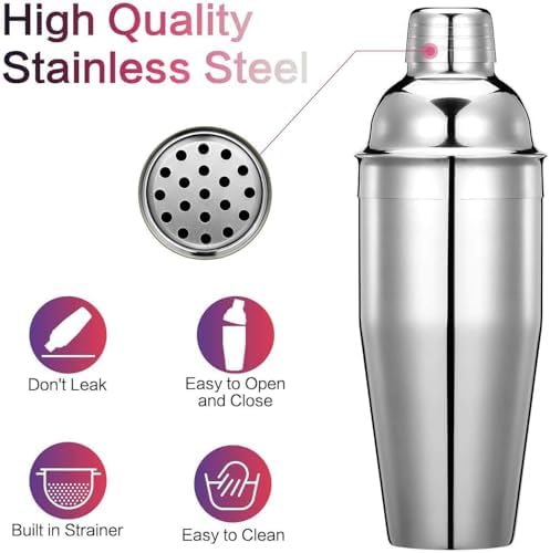 25oz Cocktail Shaker Set Martini Shaker Set with Margarita Mixer Drink