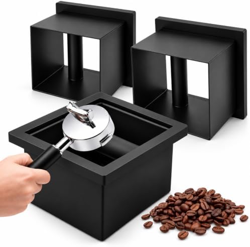 Mimorou Set of 2 Espresso Coffee Ground Knock Box Chute, Built-in