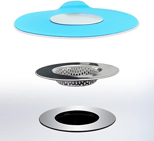 Seatery 2PCS Bathtub Stopper Hair Catcher Kit, Bathtub Drain Strainer