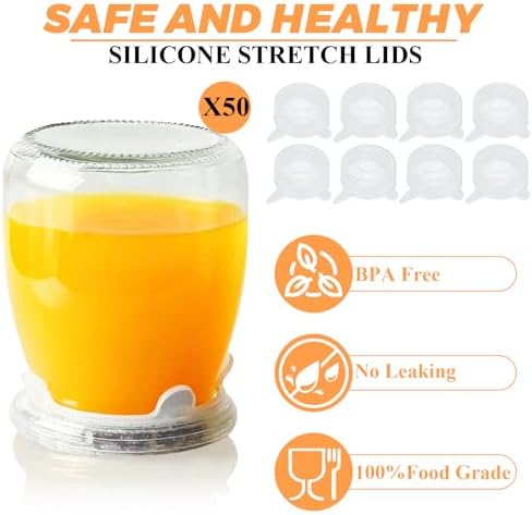 LANIAKEA 50PCS Small Silicone Stretch Lids, 2 to 2.7 Inch