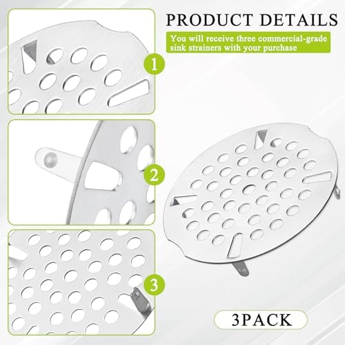 3-Pack 3.5 Inch Sink Drain Cover Fits Most of 3-Tier Sinks